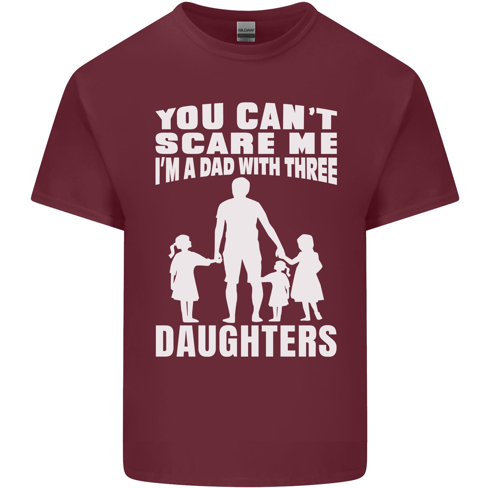 Dad With Three Daughters Funny Fathers Day Unisexs Light Cotton TShirt S