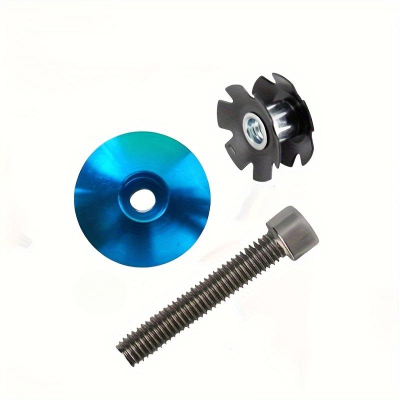 

3Pcs/set Bike Headset Stem Top Cap Cover With Screw, Headset Star Nut And Dust Cap синий