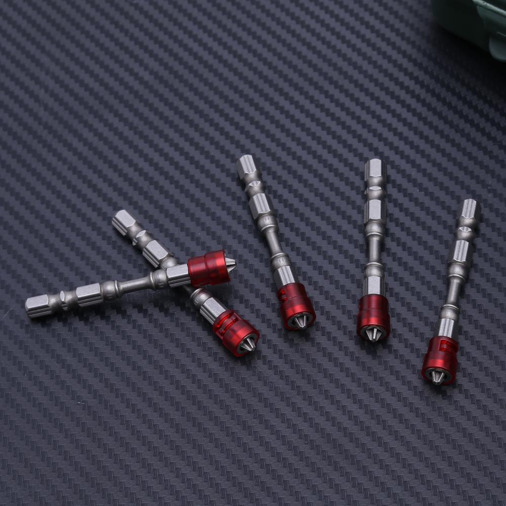 5Pcs Magnetic Screwdriver Bit Set 1/4Inch Hex Shank Cross-head Drill Phillips Screw Driver Electric Drill Power Tool Accessories