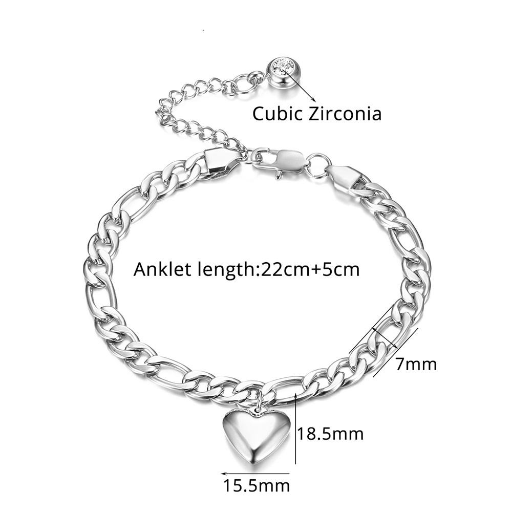Anklet For Women Gold Color Stainless Steel Cuban Link Ankle Bracelets Summer 2024  Leg Chain Beach Foot Jewelry Ancklets
