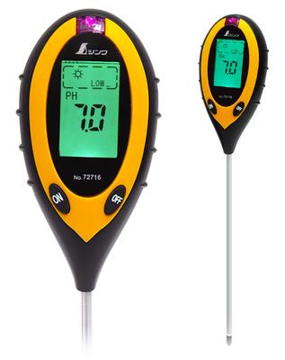 Shinwa Sokutei Digital Soil Acidity Meter A 72716 with Soil and Illuminance Measurement Functions Temperature, Moisture,