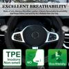 Car Steering Wheel Cover No Inner Ring Breathable Car Steering Wheel Cover Mesh Cloth All-Season Comfortable Auto Accessory