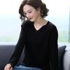 V-neck Knitted Top Women's Autumn Winter Fashion New Long Sleeve Knittwear Loose Solid Color Bottoming Sweater S-4XL