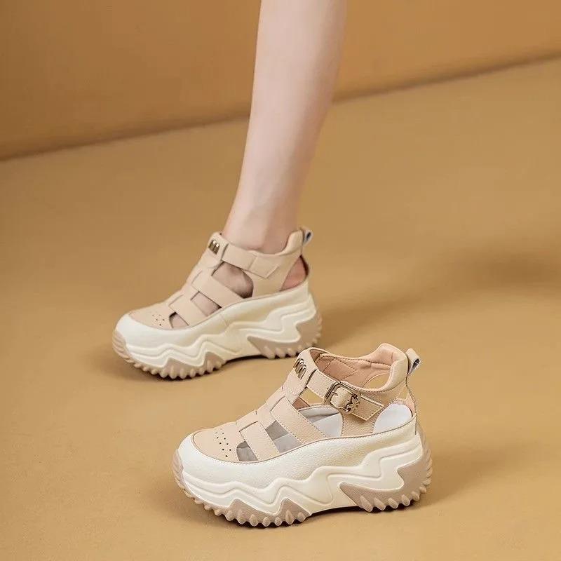 Fashion Shoes for Women 2025Summer New Fashionable Lightweight Hollow Platform Sneakers Casual Mesh Women Sneakers Zapatillas De Deporte