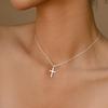 Minimalist Cross Pendant Necklace with Delicate Chain Timeless Religious Inspired Jewelry