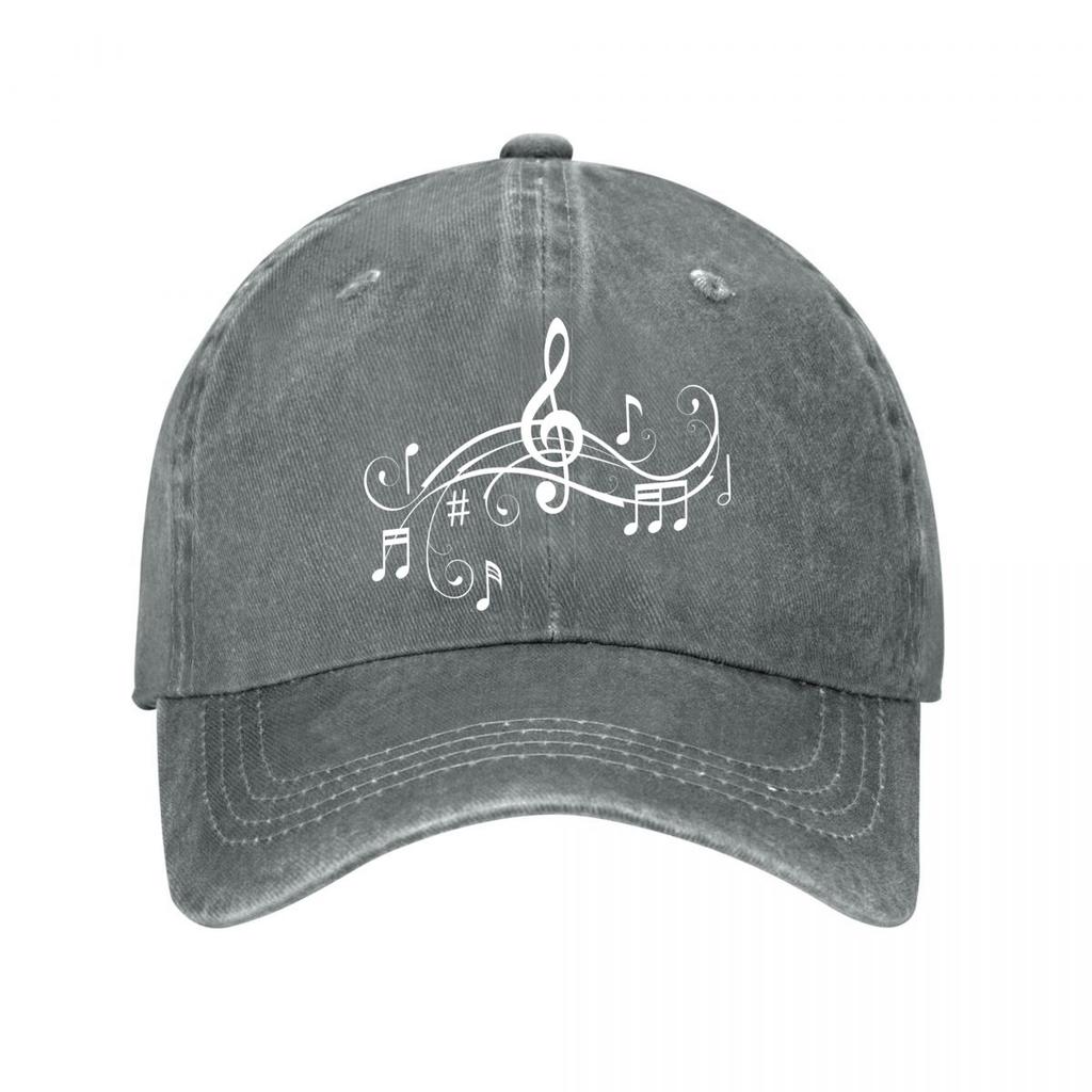 Vintage Music Note Baseball Cap New Vintage Washed Cotton Baseball Cap Parent Kids Sun Hats