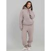 Comfrt Solid Color Embroidery Fleece Oversize Couple Hoodie Casual Loose Sweatpants Set