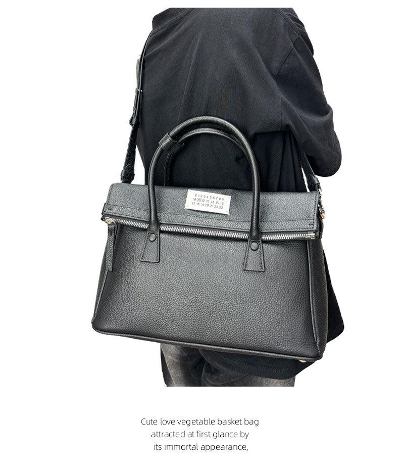 2024 Herbst/Winter Koreanischer Stil Litschimuster Leder Umhänge-Handtasche