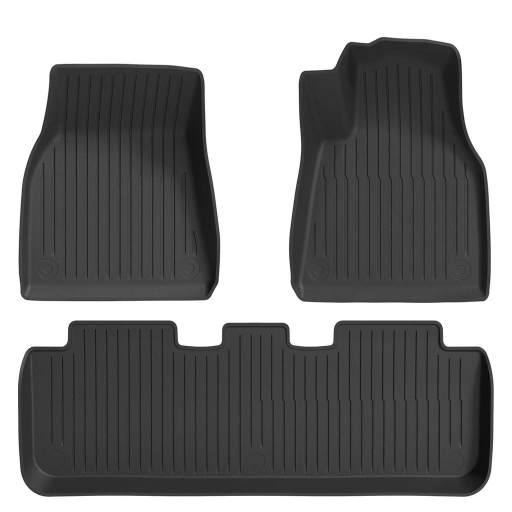 Eco-Friendly TPE Cargo Mats for Tesla Model 3/Y Refresh: All-Weather Front and Rear Coverage