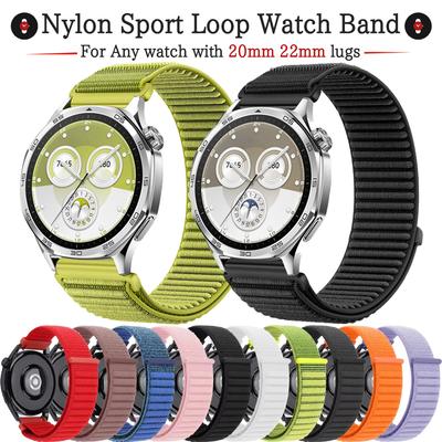 20mm 22mm Nylon Watch Band for Huawei Watch GT 6 5 4 Pro 46mm Sport Adjustable Braided Strap for Amazfit Active 2 Bip 3 Bracelet