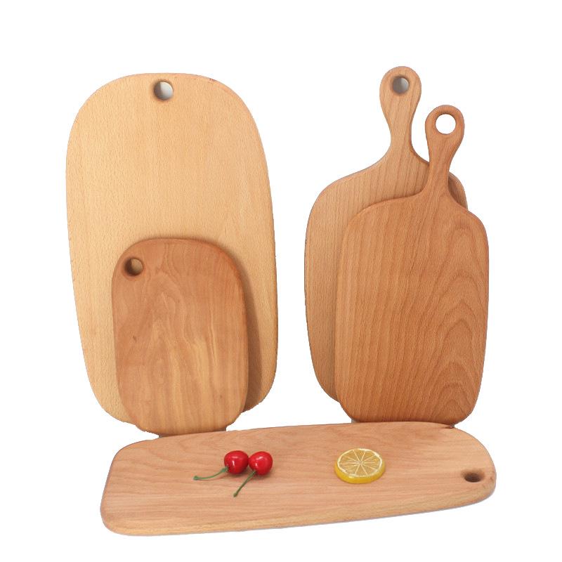 Beech Wood Cutting Board: Solid Wood for Bread, Fruit, Sushi - Ideal for Home or Restaurant Use