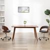 Swivel Dining Chair, Grey, Bentwood and Fabric