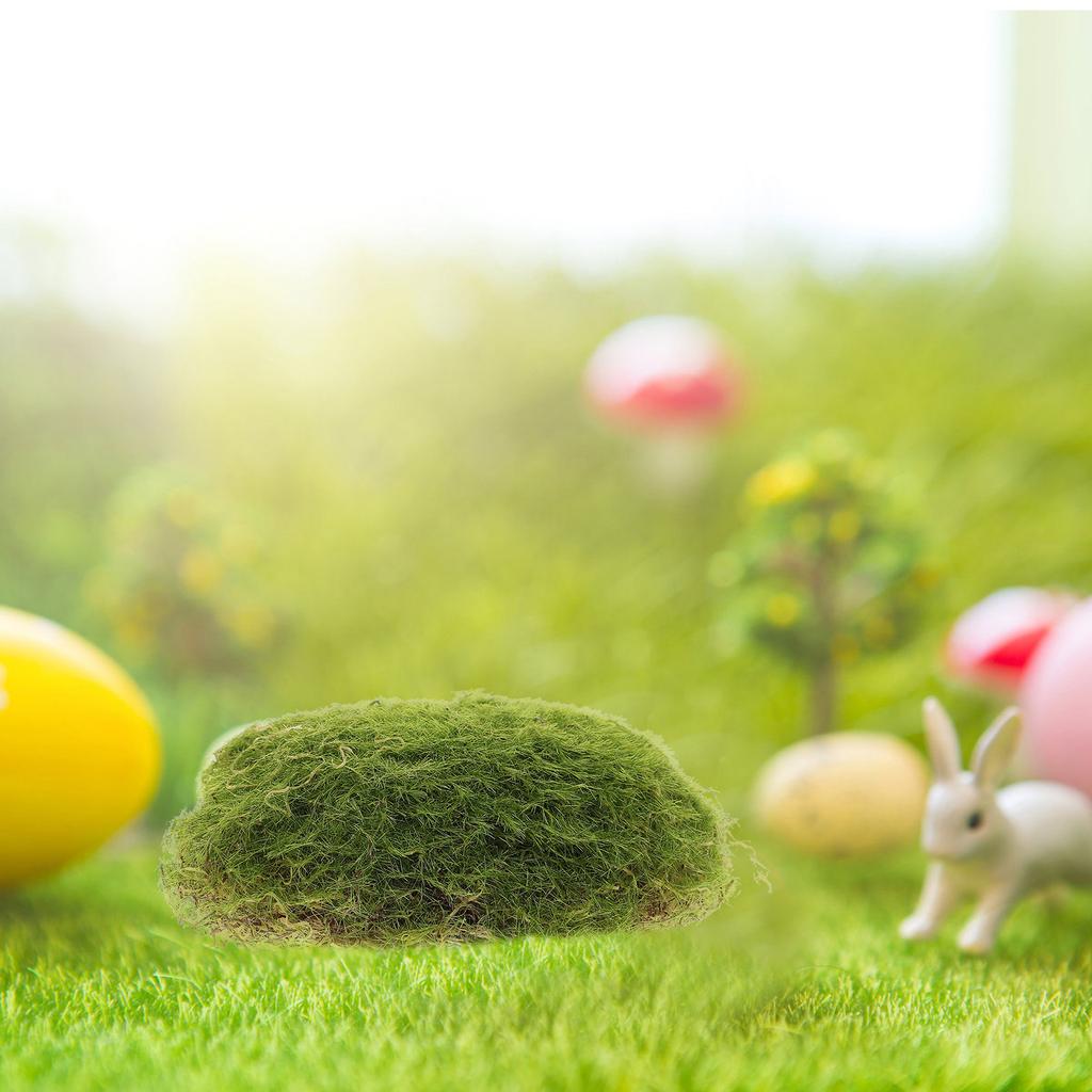 12Pcs Decorative Artificial Moss Stones Emulated Mossy Rock Set for Dried Flower Arrangements Bonsai Embellishment Micro