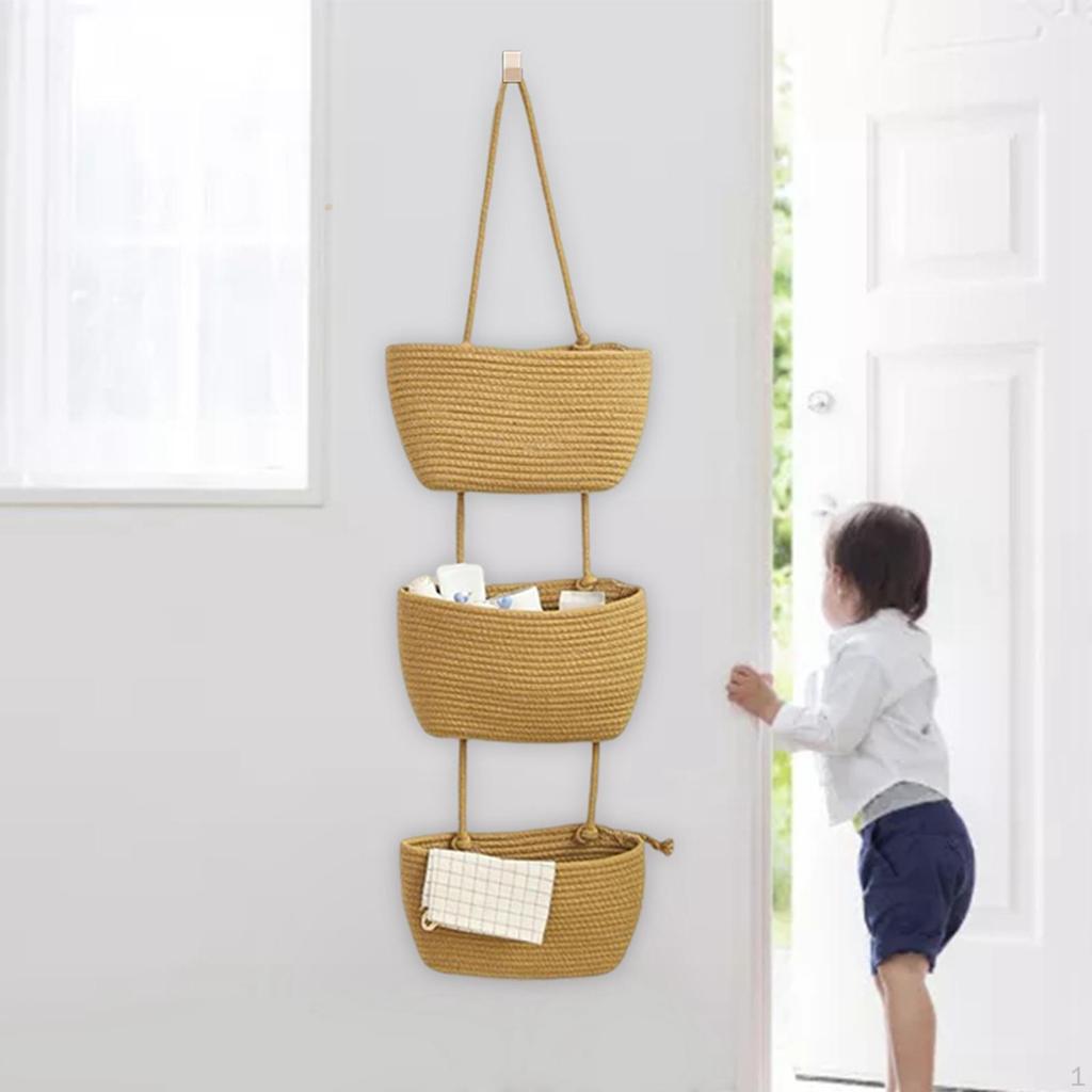 Hanging Mount Organizer Kitchen Baskets for Holder Decoration