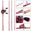Fishing Rods and Reels Casting Fishing Rod Reel Combos 4 Sections Casitng Rod and 13BB Casting Reel