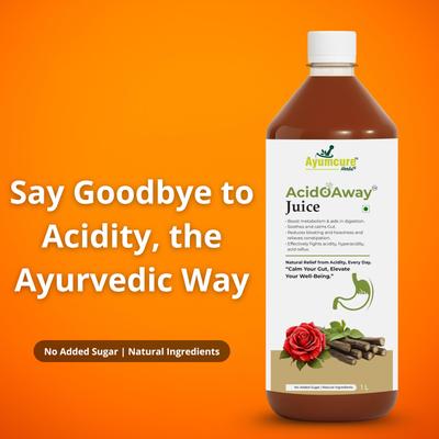 Ayumcure AcidoAway Juice 1L | Ayurvedic Acidity & Gas Relief Juice | Helps Reduce Acidity, Bloating & Acid Reflux | Supports Healthy Digestion |
