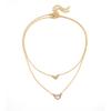 Double-Layer Love Diamond Necklace For Women, Design Sense Temperament Collarbone Chain Trendy Jewelry