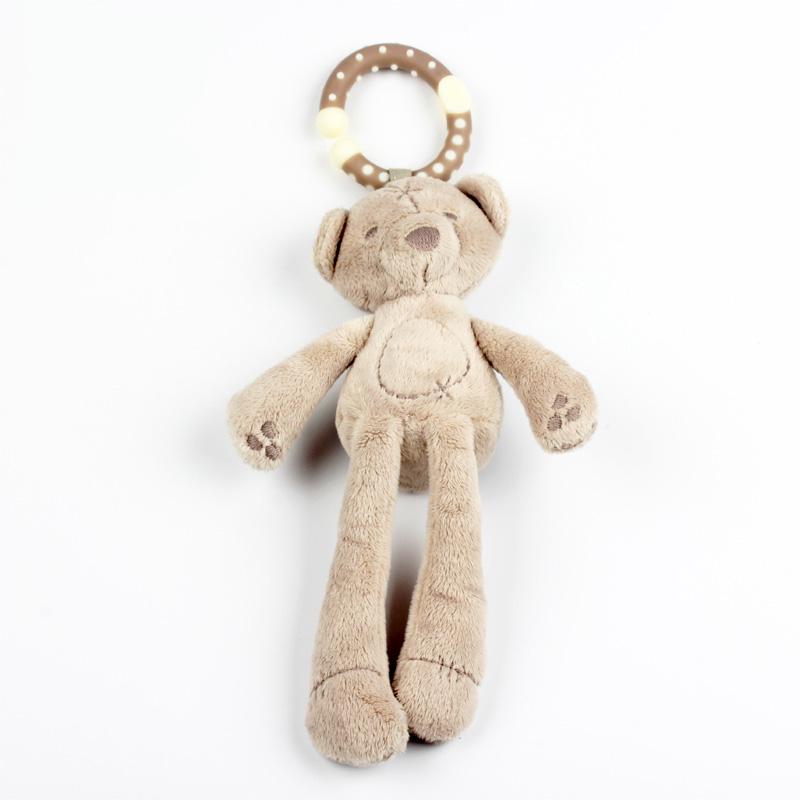 

Младенец мультфильм кролик медведь погремушка хлопок мягкая детская кровать подвесной колокольчик плюшевая игрушка кукла колокольчики игрушки xiaoxiong