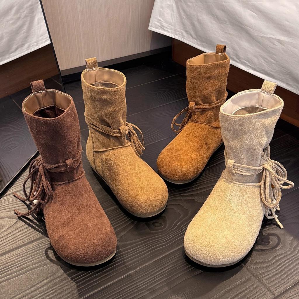 [Amano] Martin boots women's 2025 new autumn fashion retro foreign style brown thin Boken boots