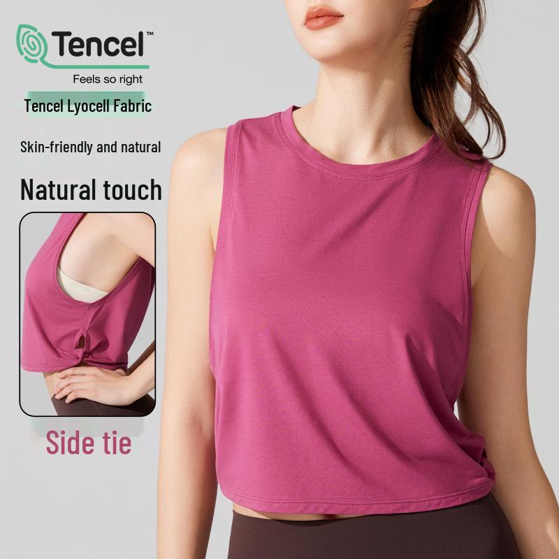 

Lyocell Quick-Dry Breathable Sleeveless Sport Tank for Yoga & Running Small бежевого кольору хакі