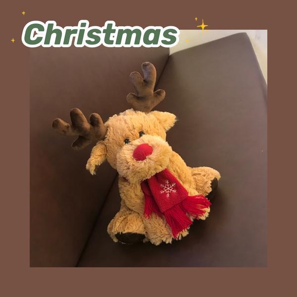 Cute Christmas Moose Plush Doll Toy Super Soft Girl Deer Doll Cloth Doll To Send Girlfriend