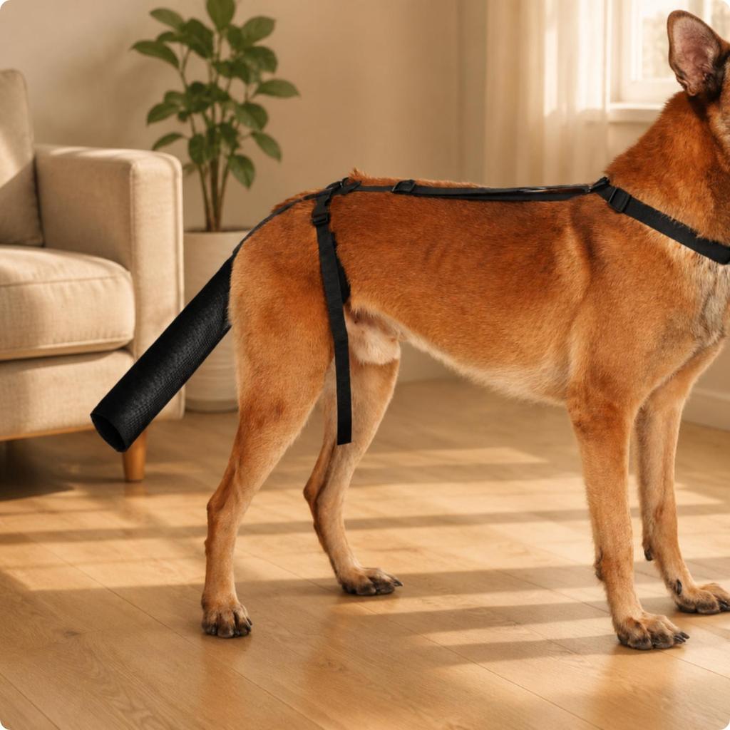 Dog Tail Protection Sleeve Adjustable Cover with Harness FastRelease Pet Supplies for Dogs,