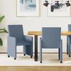 Dining Chairs with Casters 2 pcs Blue 57 x 66 x 94 cm Cord Fabric