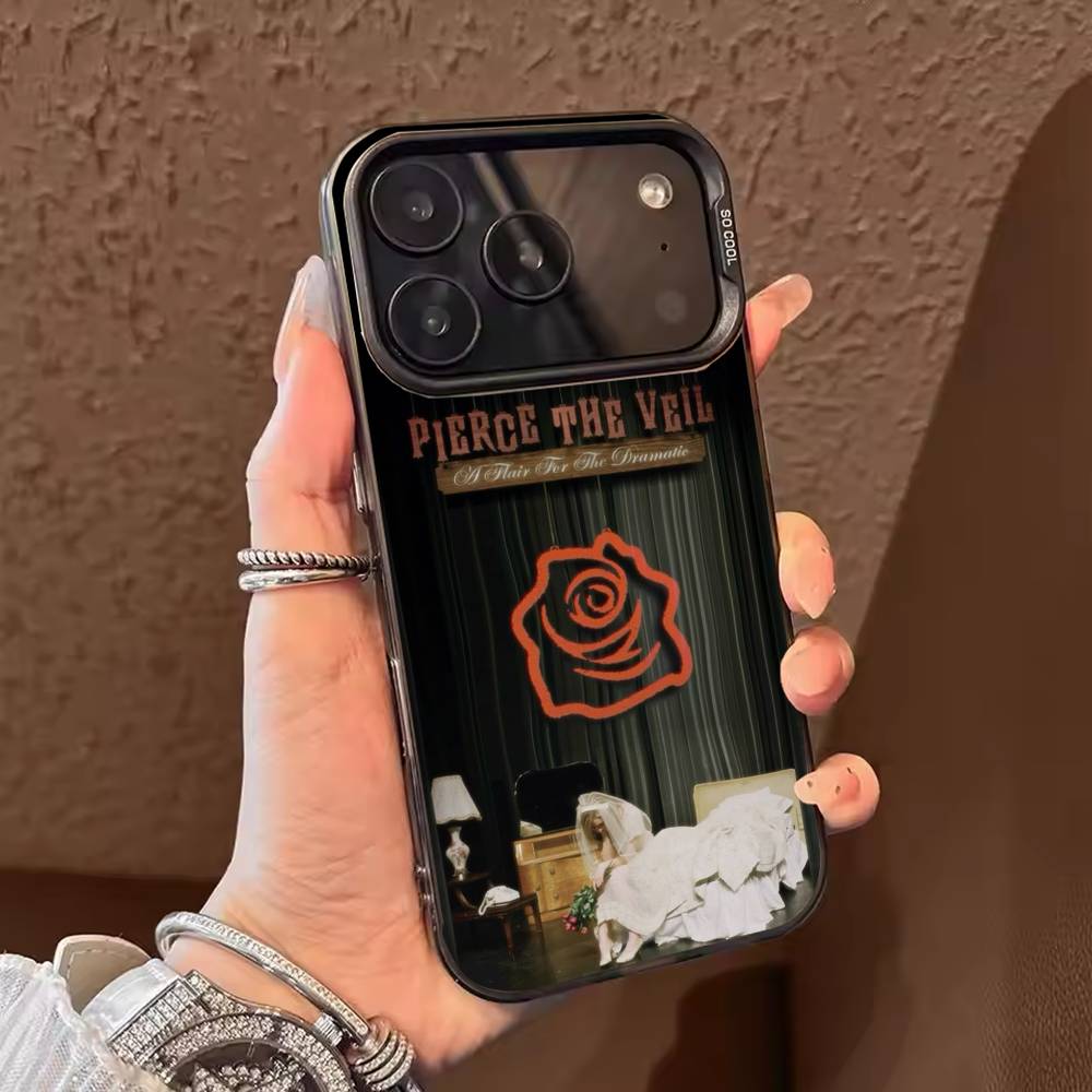 

P-Pierce the V-Veil Band Phone Case For iPhone 17 16 15 14 13 12 11 Pro Max Plus Silver candy Matte Cover iPhone12