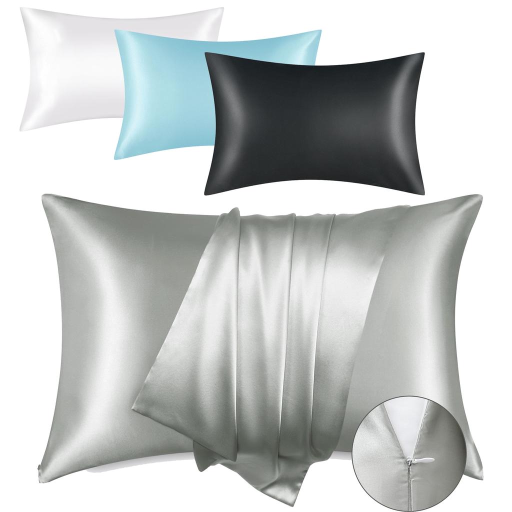 Satin Pillowcase for Hair and Skin Silky & Soft Pillow Covers Similar to Silk Pillow Cases Pillow Cases Standard Size 30x20Inch