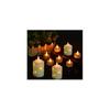 Battery Operated Led Flameless Candles :with Embedded String Lights,3 Pack Ivory Flickering Electric Candle lamp ,with 10-Key Remote Control and Cycle