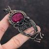 Faceted Kashmir Ruby Pendant Copper Wire Wrapped Pendant Copper Jewelry Handmade Pendant Wire Wrap Jewelry Gemstone Pendant Anniversary Gift