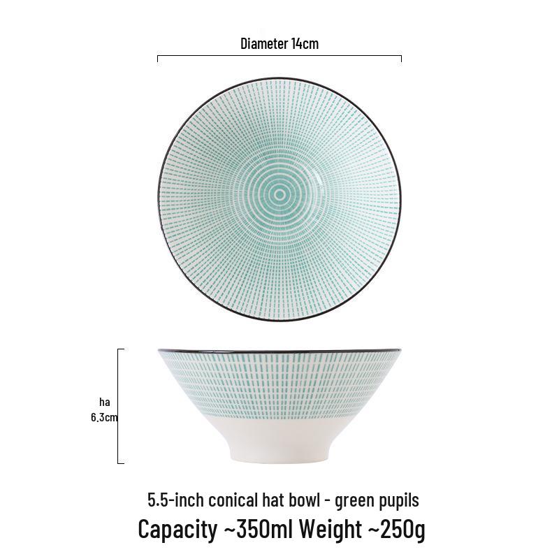 5.5-Inch Nordic Ceramic Bowl for Soup, Dessert, Ice Cream, and Rice