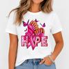 100% Cotton Hope - Breast Cancer Awareness Pink Nail Pink Ribbon Woman T-Shirt