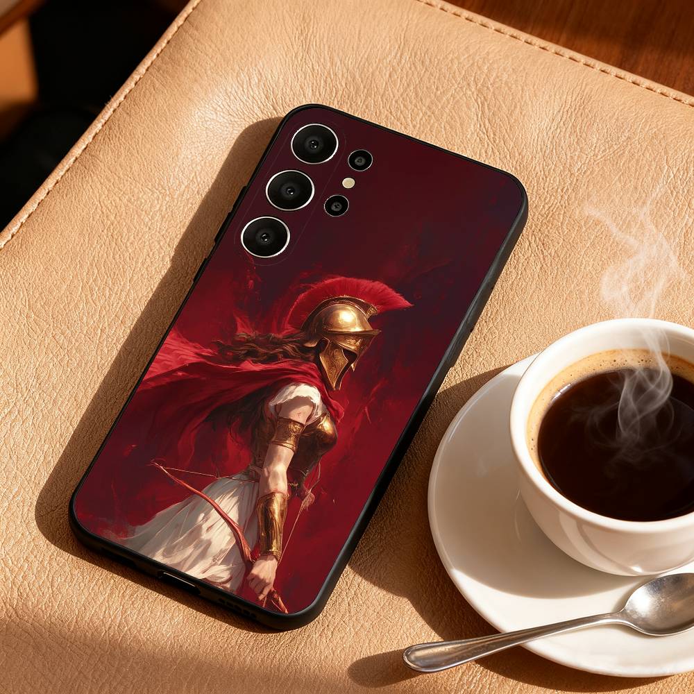 F-Female K-Knight Phone Case For Samsung S26,S25,24,23,22,30,21,10,9,Ultra,Plus,Lite,Black Soft Case