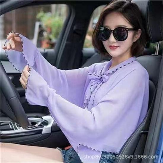 Women's Stylish Chiffon Lace Sun Protection Shawl: Versatile Summer Cape for Driving and Riding