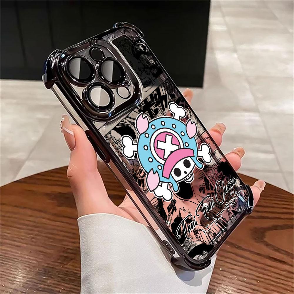 Anime Cool Skull Logo Plating Phone Case For Huawei Honor X6d 600 x8d X5c X7d Magic7 Play10 400 X9d X6c Pro Lite 4G 5G Anti Fall