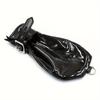 1 Pair BDSM Black Patent Leather Handcuffs Dog Paw Gloves Adult BDSM Kit Reverse Restraints Boxing Cuffs With Locking Buckle Cosplay Couples Sex Bonda