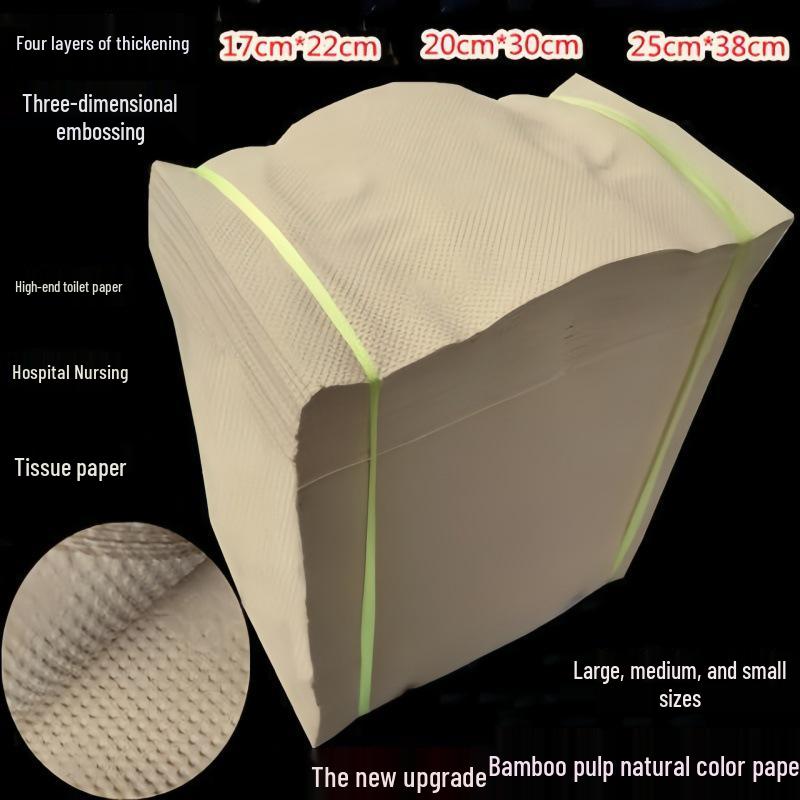 Natural Bamboo Toilet Paper: Thick, Embossed, Bulk Hand & Toilet Tissue for Home and Hospitals