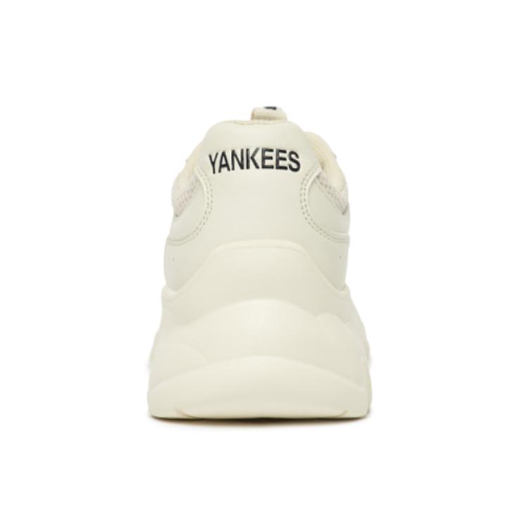 New MLB Big Ball Chunky Mesh Cushioning Anti Slip Wear Resistant Breathability Low Top Chunky Sneakers Unisex White 3ASHCE12N-50CRS