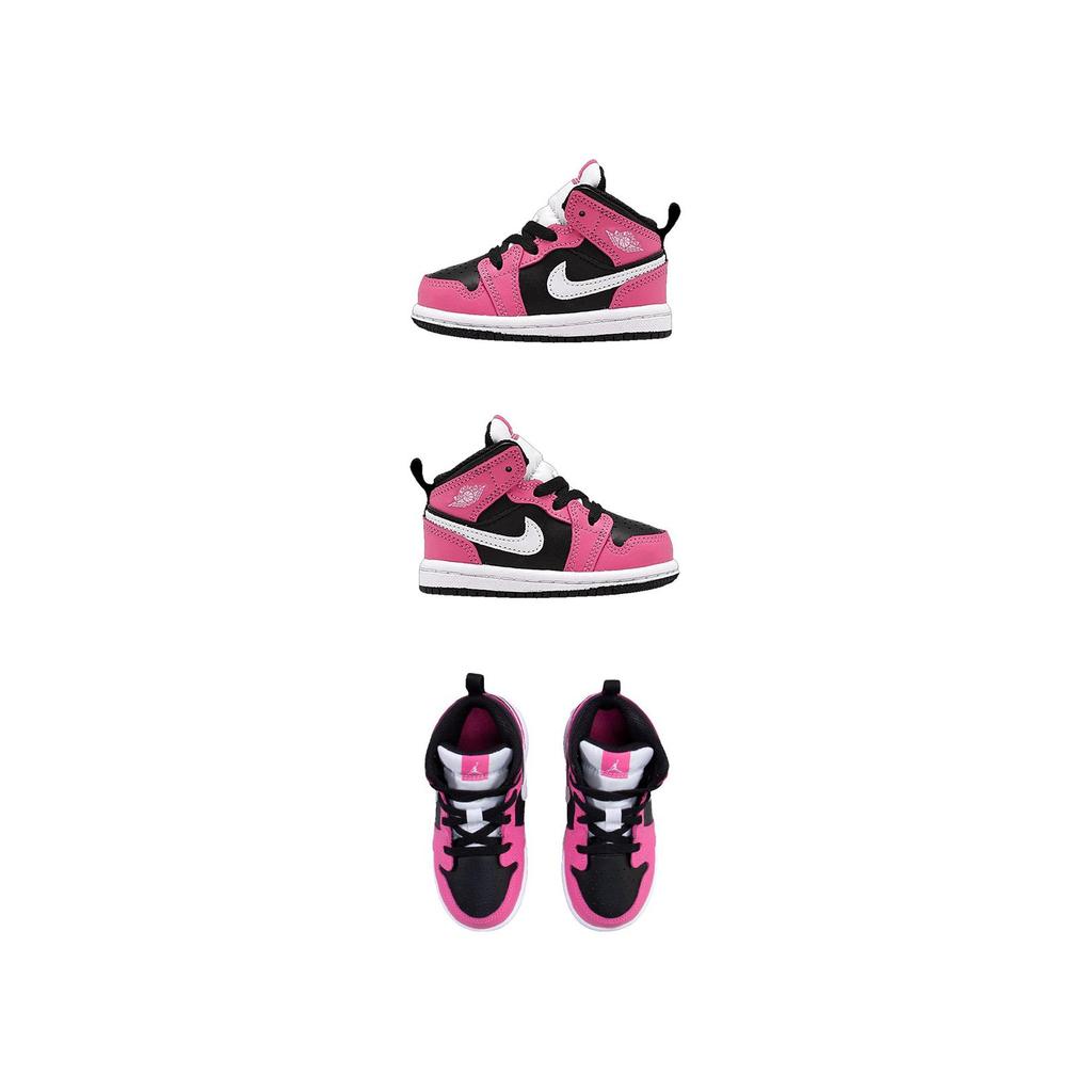 Air Jordan 1 Mid GT Pinksicle Baby Sneakers Black White 644507-002