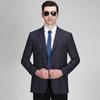 Men's Slim Fit Plaid Business Suit Jacket - Western Korean Style High-End Autumn Wear for Middle-Aged