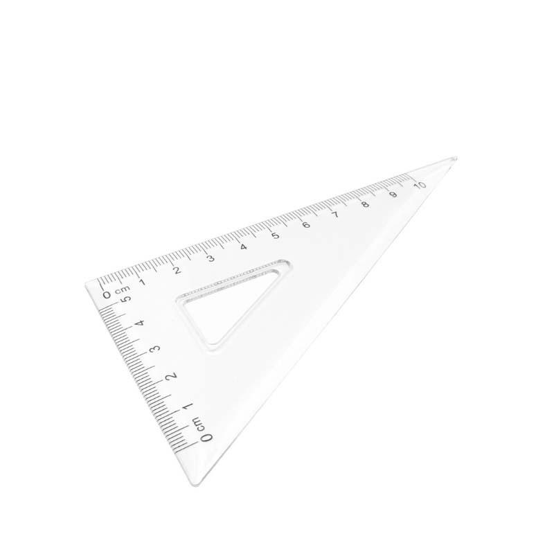 Plastic Transparent Triangle Ruler & Set Square - Student Drawing Tool Set