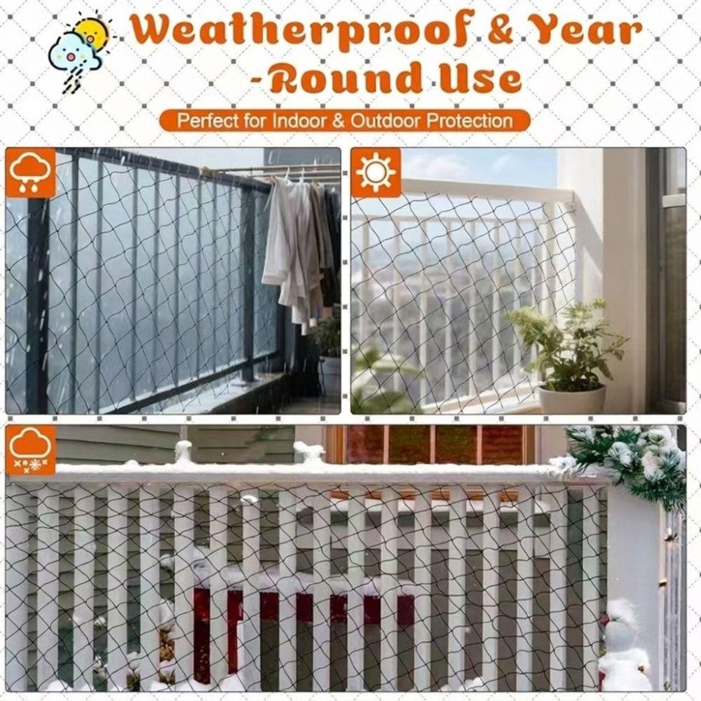 Durable Cat Window Sill Fence Plastic Pet Anti-Fall Mesh Pet Balcony Protective Net  Window