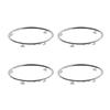 4pcs Car Air Conditioning Trim Outlet Cover Decoration Circle Rings Sticker Auto Accessory for Luxurious Interior Touch