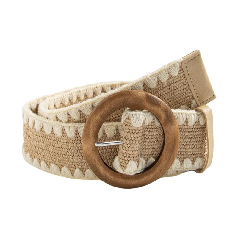 

Handwoven Waistband Durability Woven Belt Soft Comfortable Belt Trendy Female Belt for Dresses and Jeans