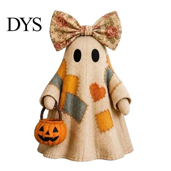 Desktop Haunted House Accents Patchwork Halloween Wooden Flat Ornaments, Skeleton Pumpkin Mummy Festival Showcase Ornaments Ghost Tabletop Decor,
