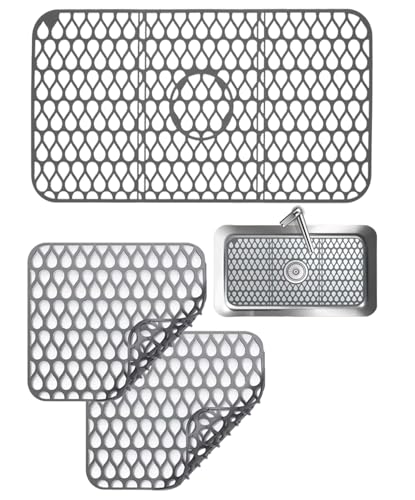 Sfieldsinc Silicone Sink Mat Heat-Resistant Anti-Scratch Anti-Slip for Kitchen Sinks 1 Large Sheet 4690₽