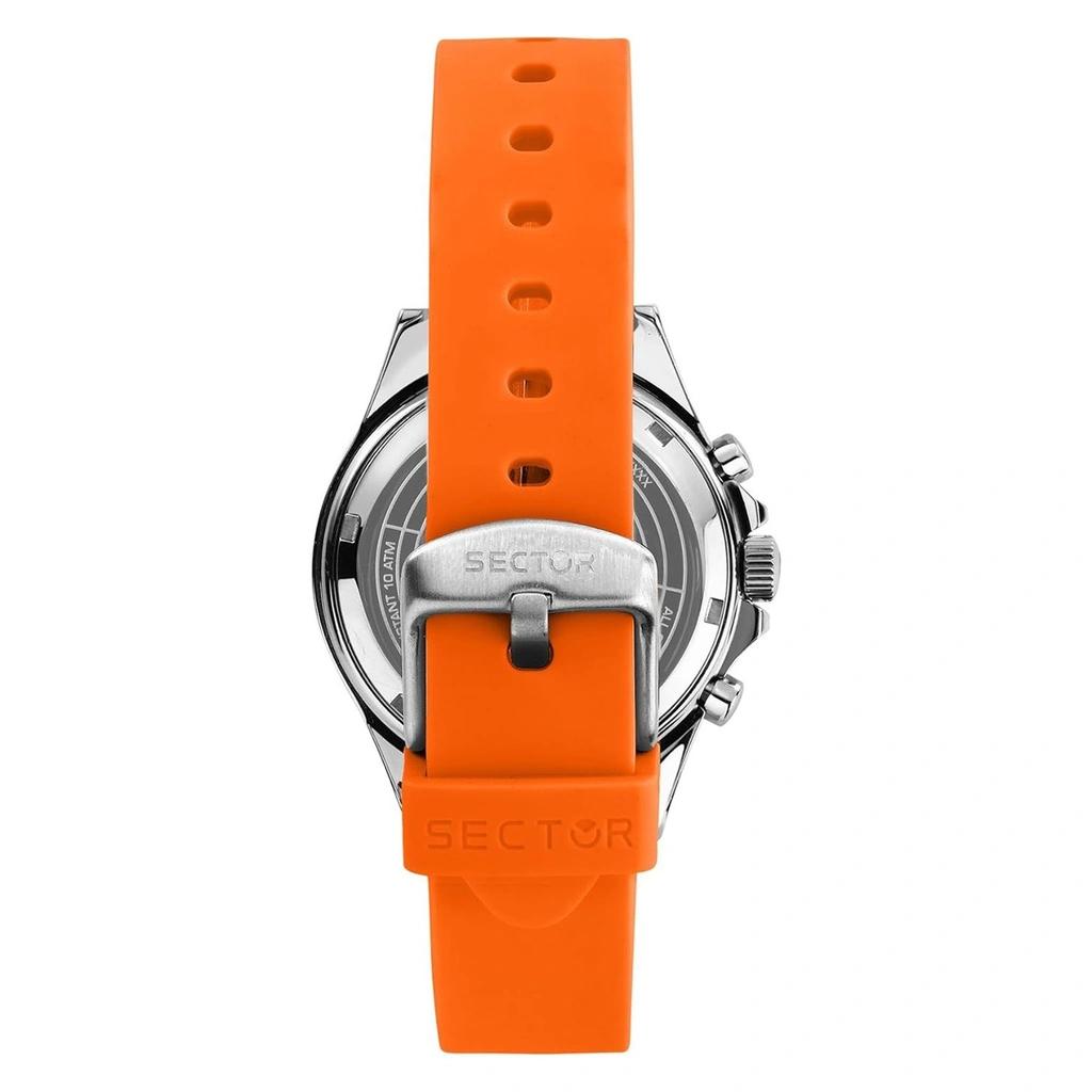 Sector 230 Cinturino Multifunzione in Silicone Quadrante Nero Quarzo R3251161054 100M Orologio da Uomo