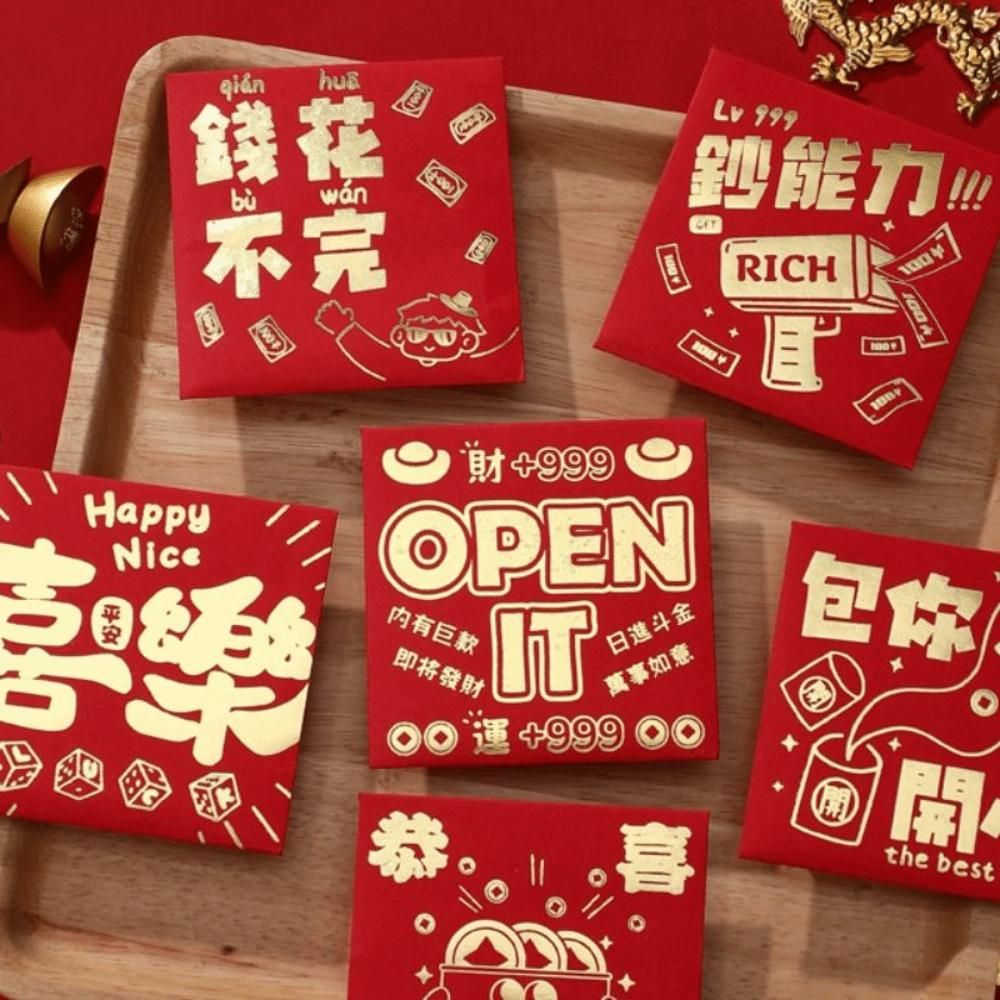 2024 New Year Packet Money Pocket Luck Money Bag Money Bags Red Envelope Wedding Birthday