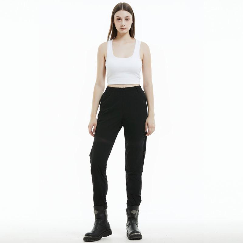 Womens Motorcycle Riding Pants Breathable Mesh Stretch Anti-Fall Trousers With Silicone Pads Use